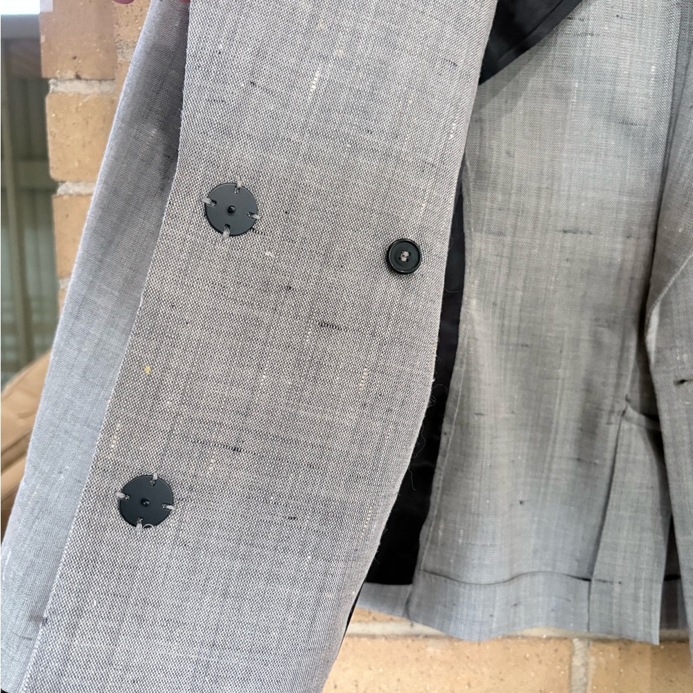 Zara Tailored Gray Blazer EUC Structured Fit Size XS - Picture 6 of 13